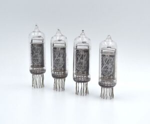 IN-14 IN14 4PCS Nixie TUBE, solderd but UNUSED, Excellent condition, NIXIE CLOCK