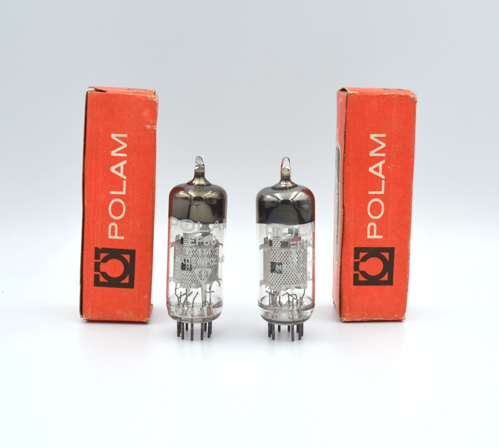 NEW 2pcs EF80 MATCHED PAIR Polam Tube NOS EF800 6BX6 EF860