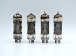 4pcs 6P14P Rare early 1965 Matched Quad Dish getter used tube EL84 6BQ5 7189 NOS