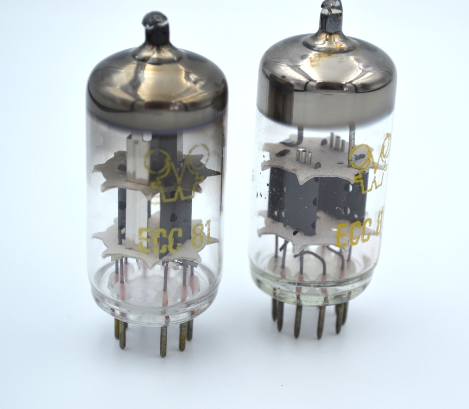 2pcs ECC81 MATCHED PAIR RFT Used Tube NOS 12AT7 B152 CC81E CV455 - Image 3