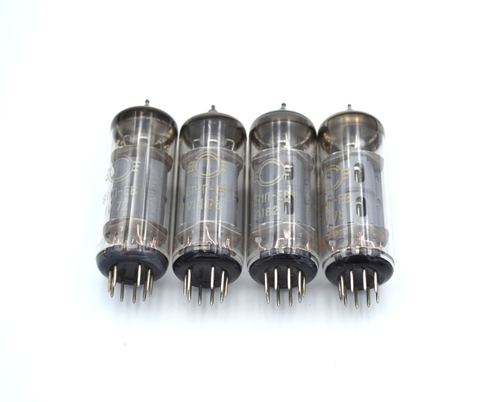 4pcs New 6P1P-EV Same Date Svetlana Matched Quad tube 6AQ5 EL90 NOS - Image 3