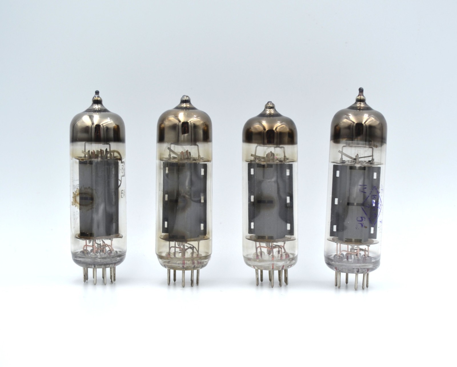 4pcs 6P14P-V Matched Quad Early 60s Gold Grid tube EL84 6BQ5 6P14P Strong