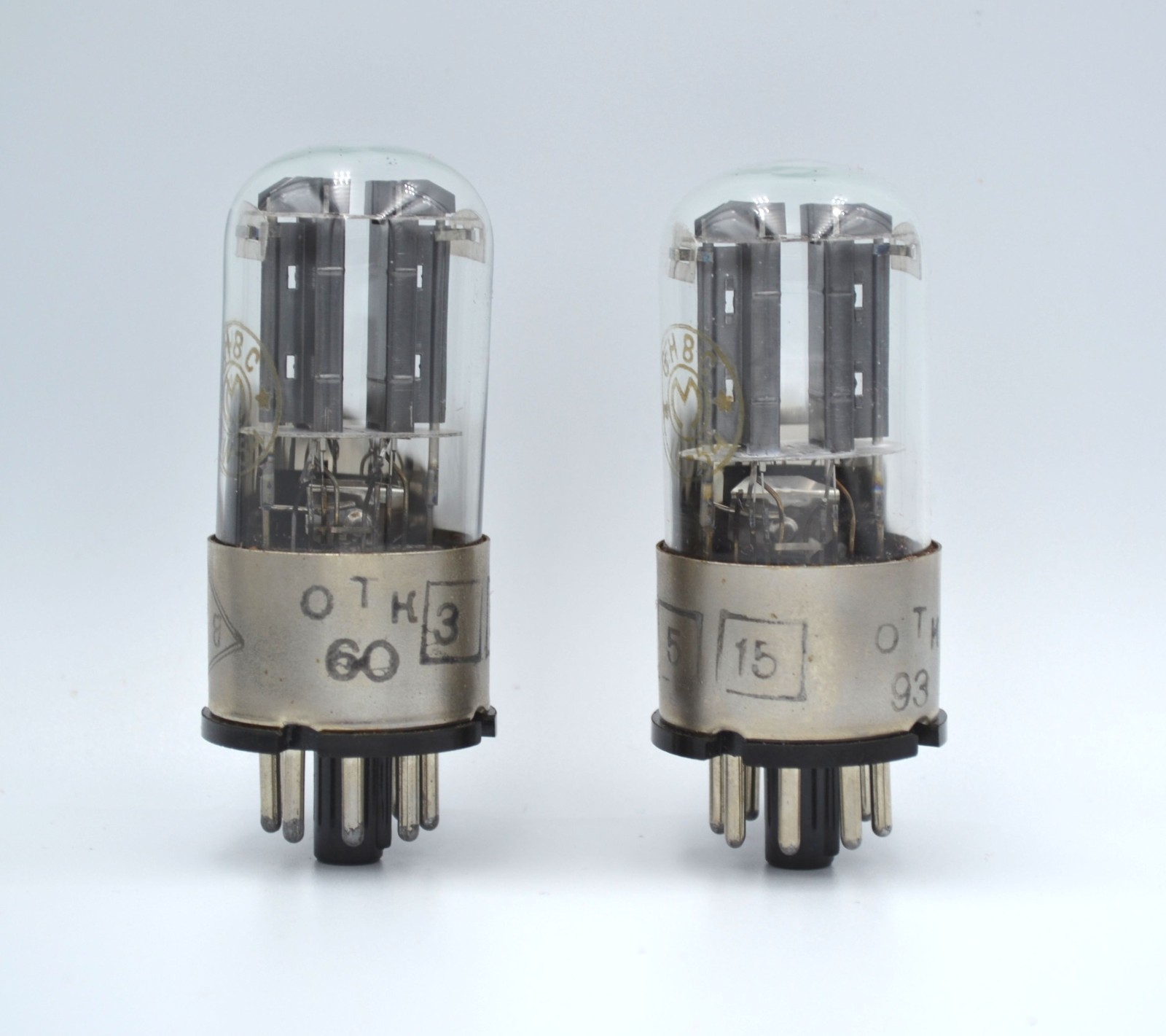 2pcs 6N8S MELZ Metal Base MATCHED PAIR Same Date Tube NOS 6SN7 ECC32 6SN7G 1578 - Image 3