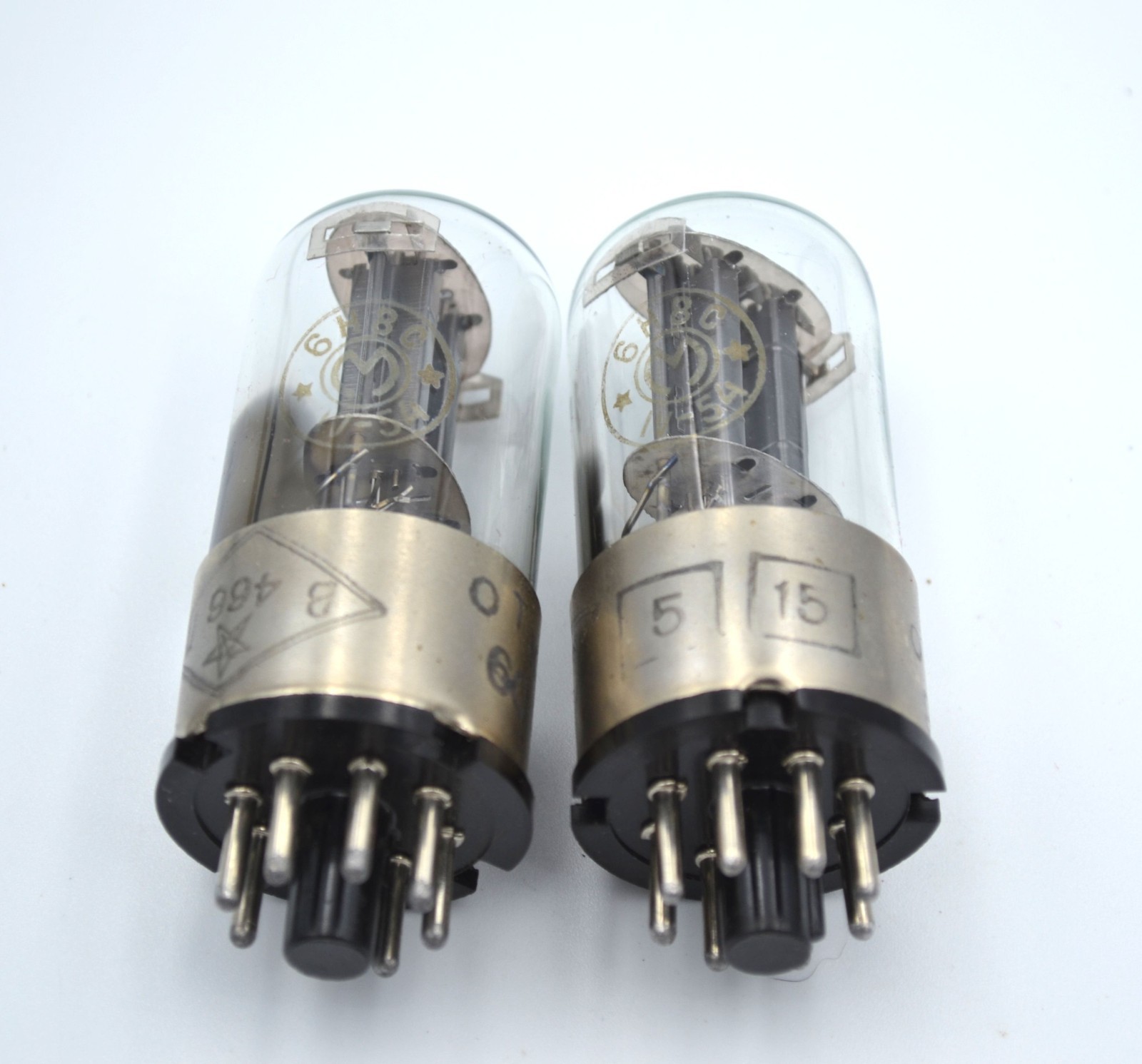 2pcs 6N8S MELZ Metal Base MATCHED PAIR Same Date Tube NOS 6SN7 ECC32 6SN7G 1578 - Image 4