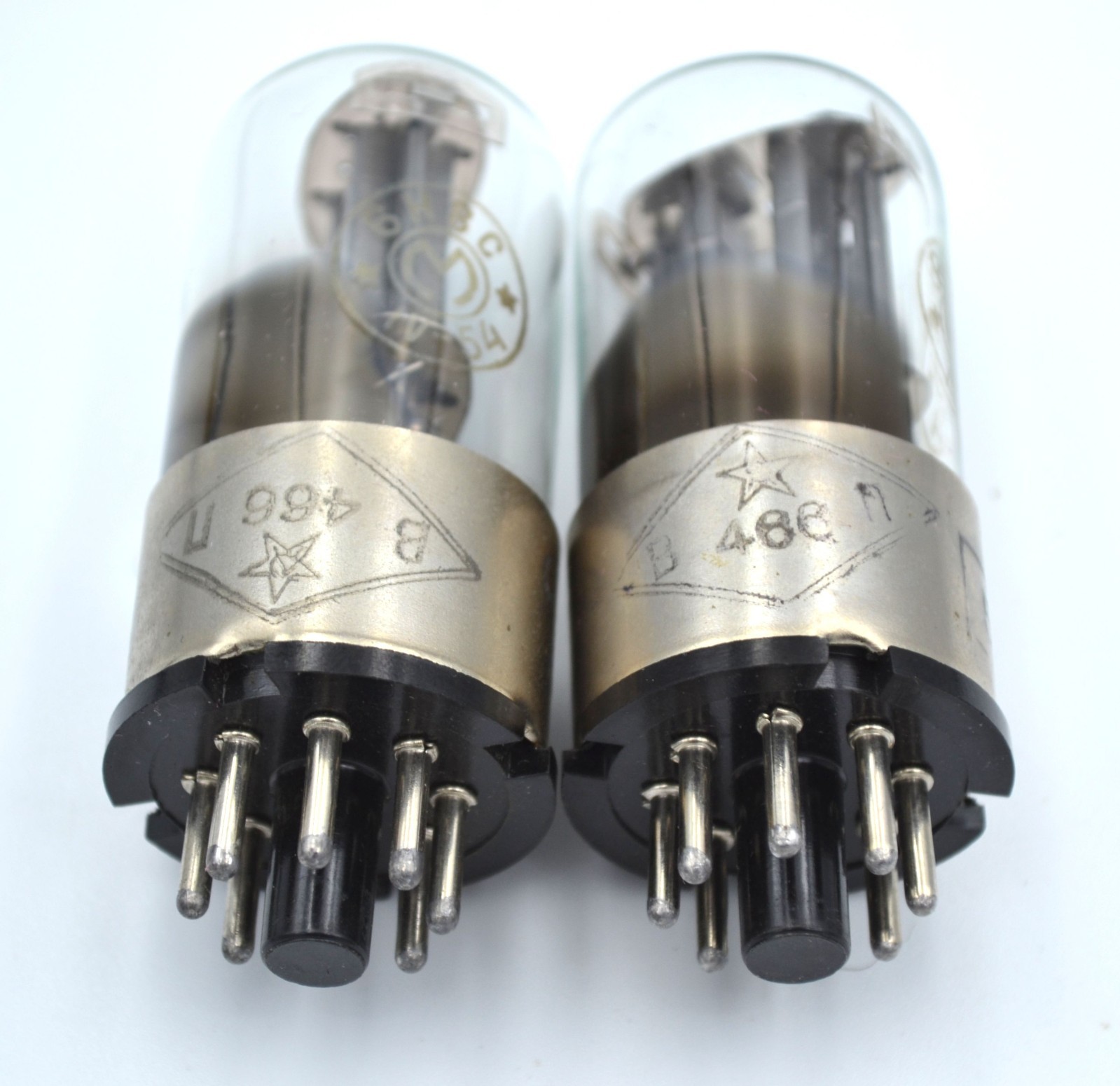 2pcs 6N8S MELZ Metal Base MATCHED PAIR Same Date Tube NOS 6SN7 ECC32 6SN7G 1578 - Image 5