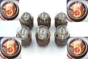 6pcs IN-1 Classic 5 Digit Vintage SMALL FINE GRID Used NIXIE TUBES IN1