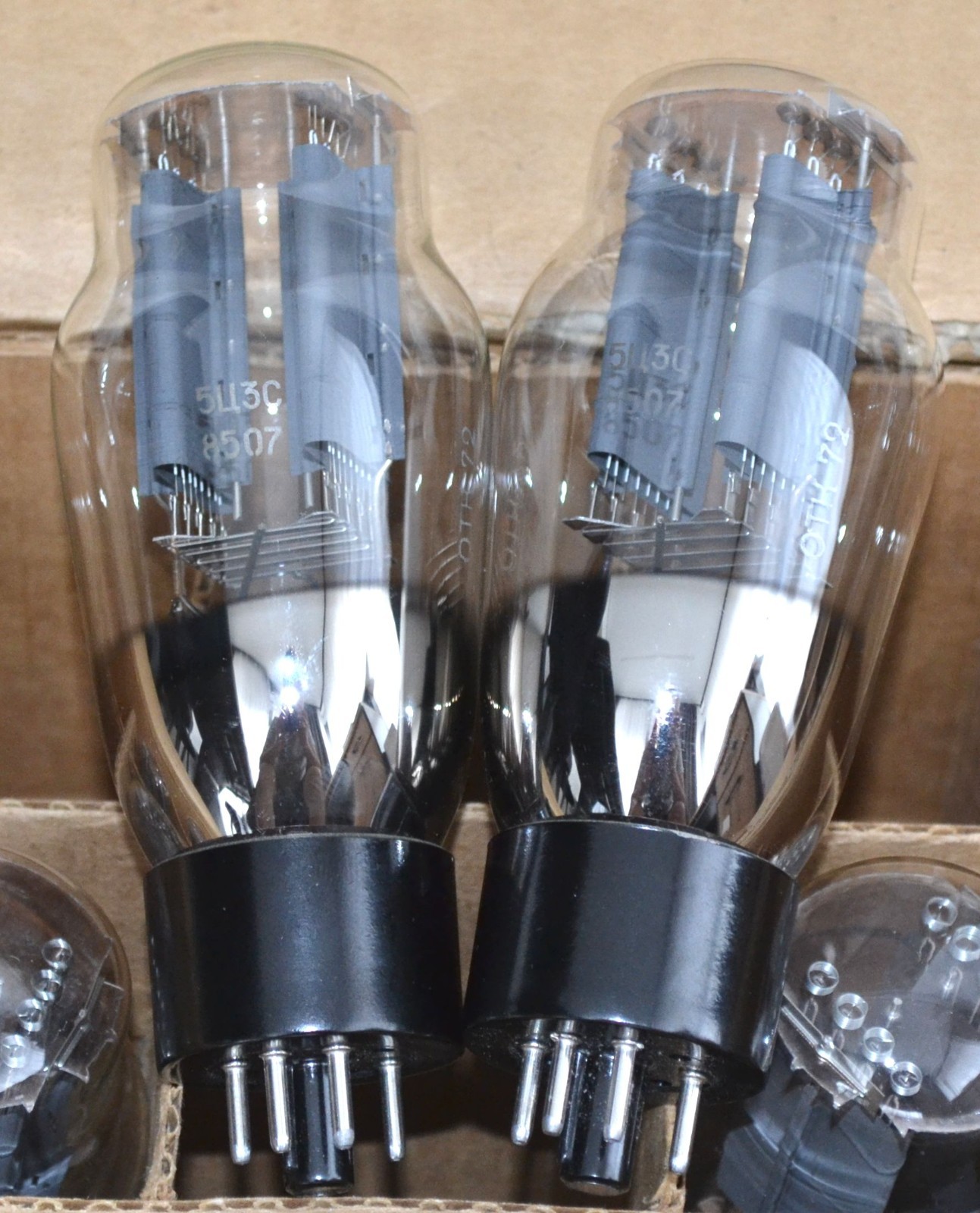 NEW 2pcs 5C3S Rectifier Same Date Grey Anode Tube NOS 5U4G GZ31 5U3C - Image 3