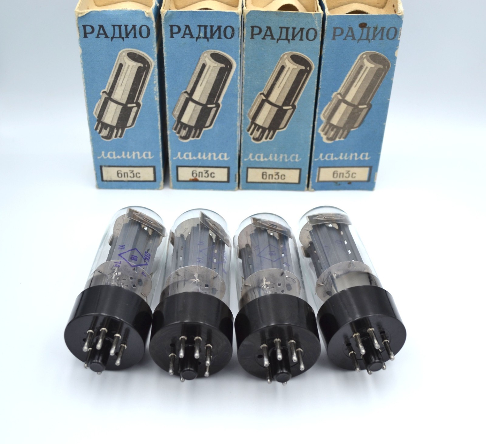 NEW 4pcs 6P3S MATCHED QUAD Same Date Reflector Tube NOS 6L6 5881 6L6G OSW3108 - Image 3