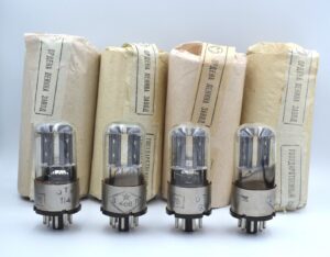 4pcs 6N8S MELZ Metal Base MATCHED QUAD Same Date Tube NOS 6SN7 ECC32 6SN7G 1578