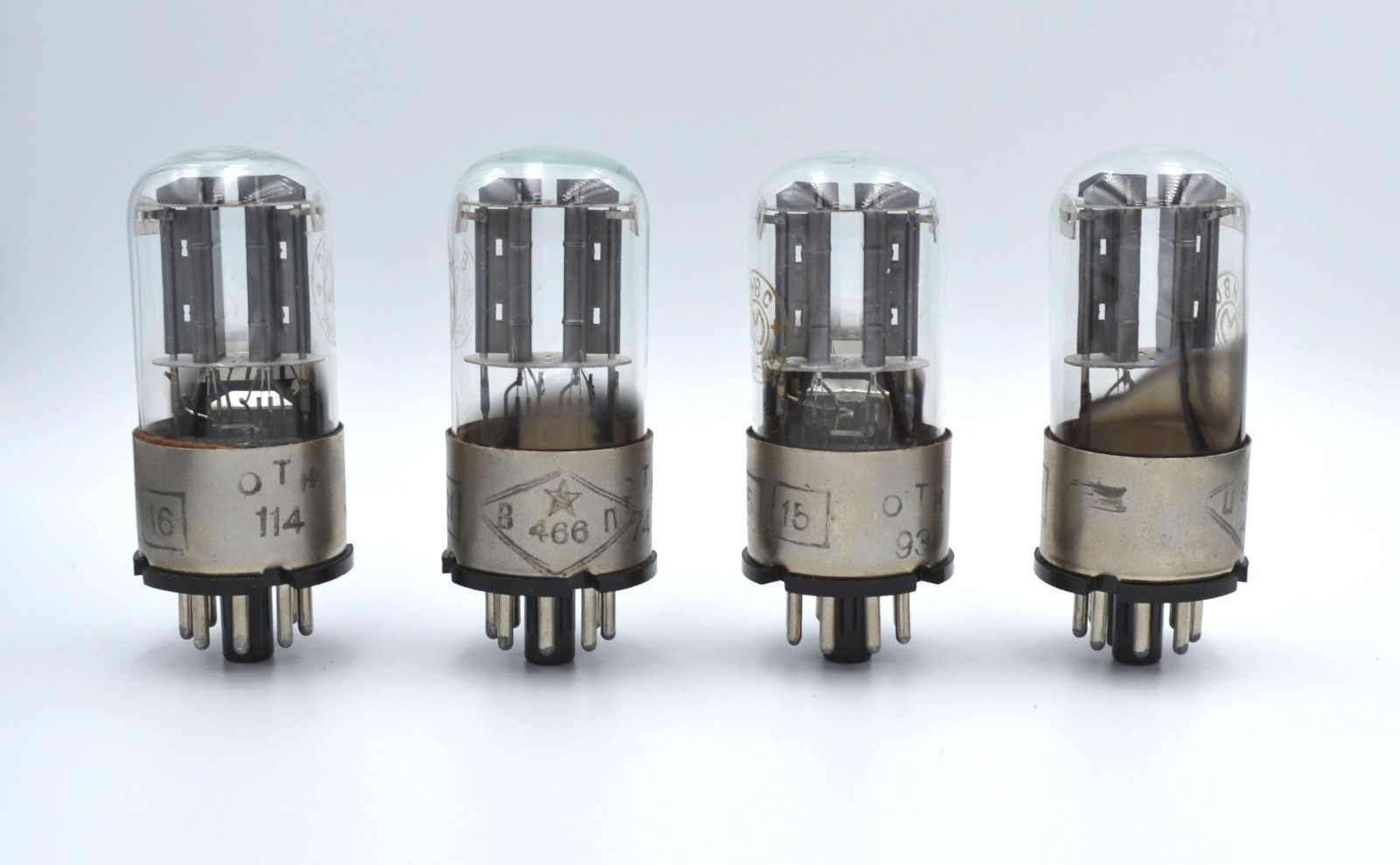 4pcs 6N8S MELZ Metal Base MATCHED QUAD Same Date Tube NOS 6SN7 ECC32 6SN7G 1578 - Image 3