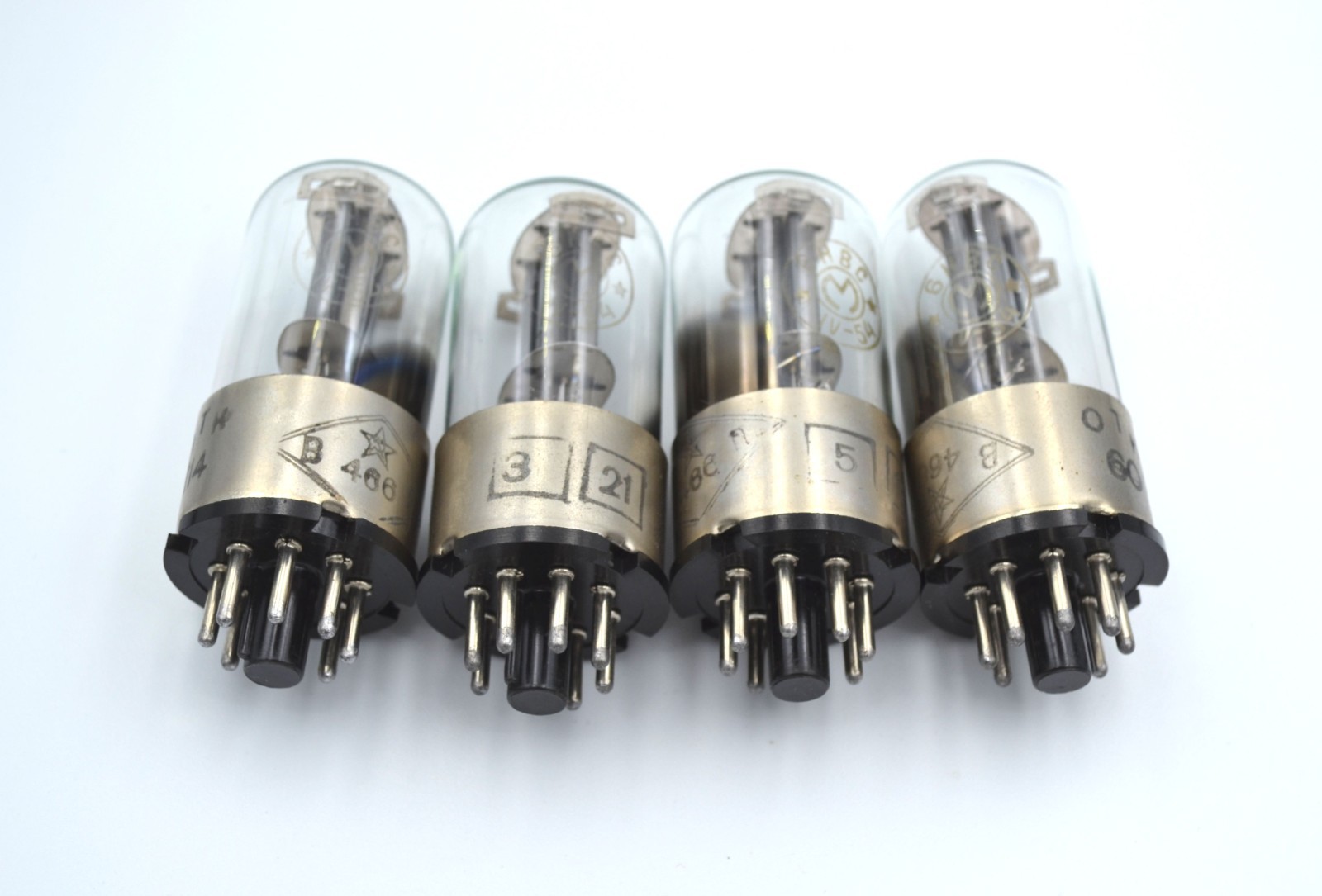 4pcs 6N8S MELZ Metal Base MATCHED QUAD Same Date Tube NOS 6SN7 ECC32 6SN7G 1578 - Image 4