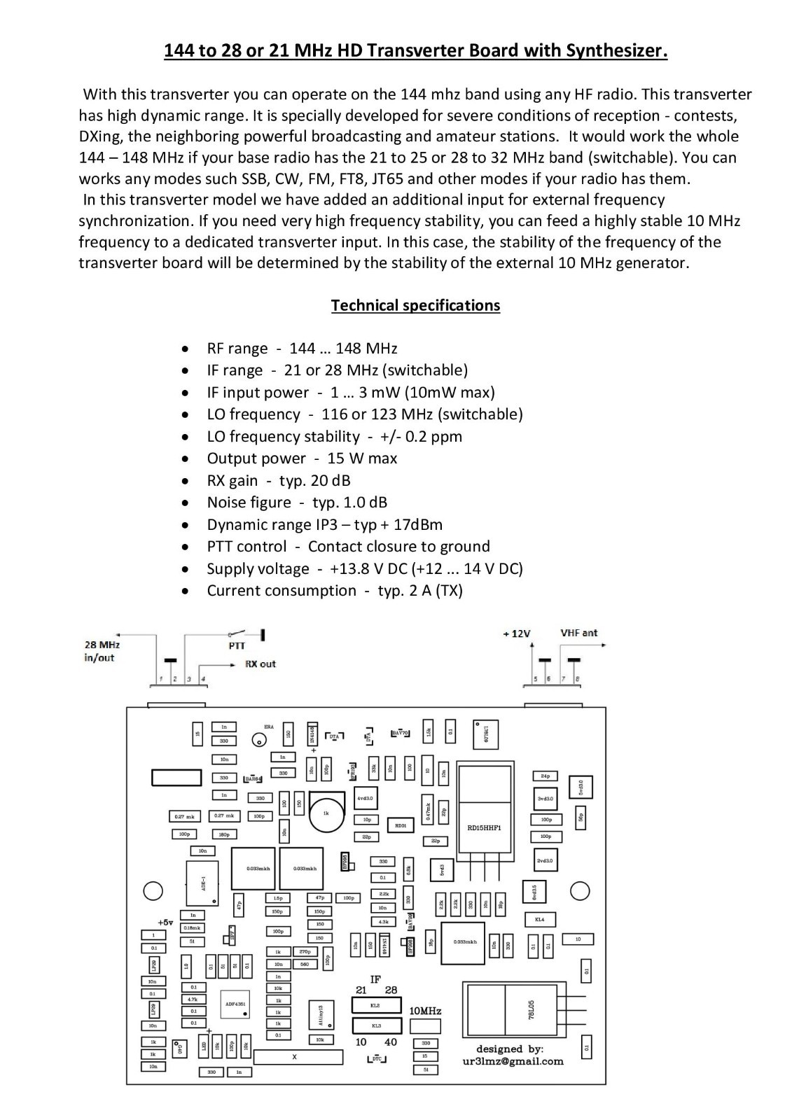 144MHz to 28MHz Highly Stable 10MHz in HD Transverter ham radio FT8 VHF 15W 2m - Image 4