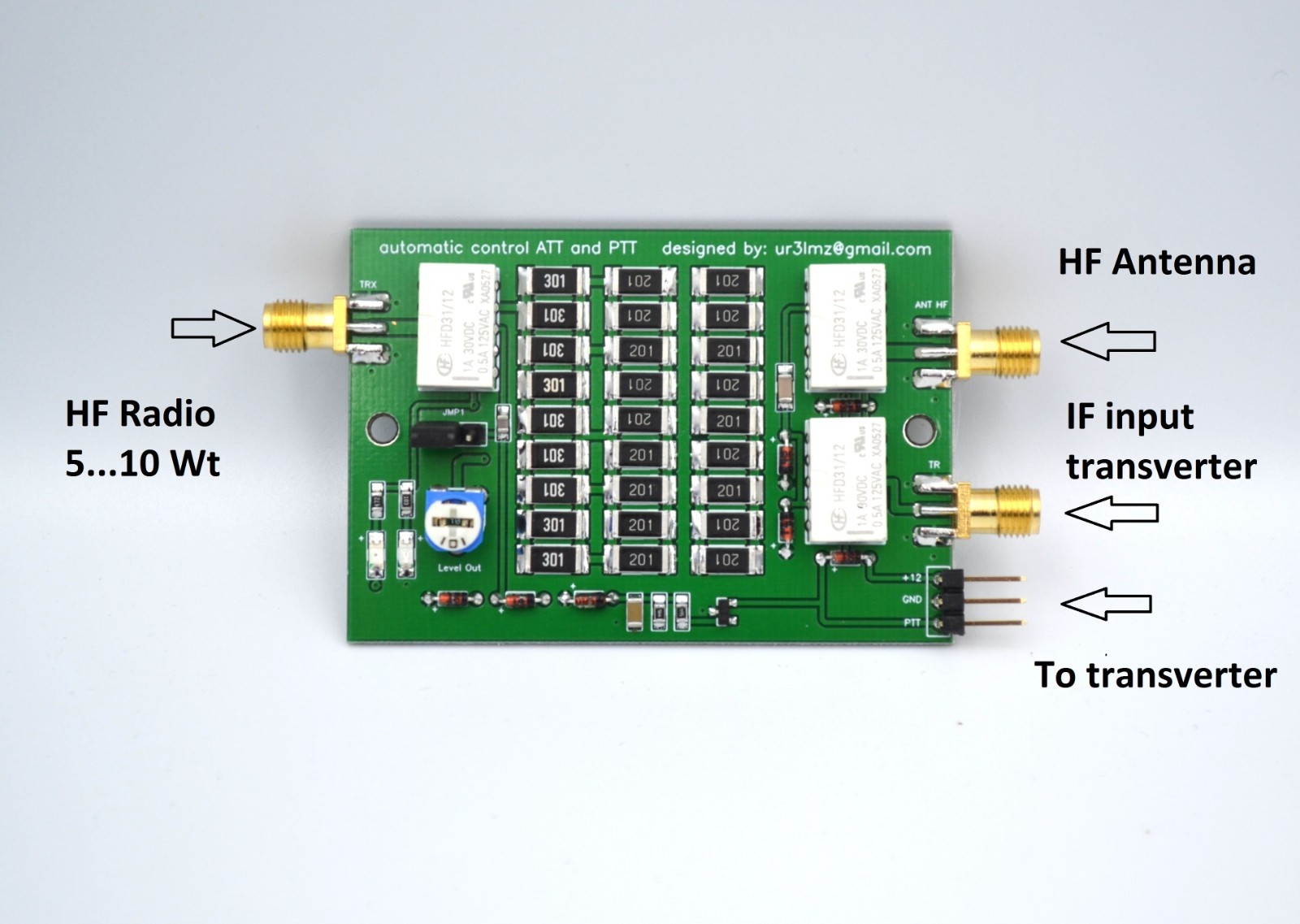 Attenuator to Transverter SMA Interface Board 50 70 144 222 432 Mhz VHF UHF ham - Image 2