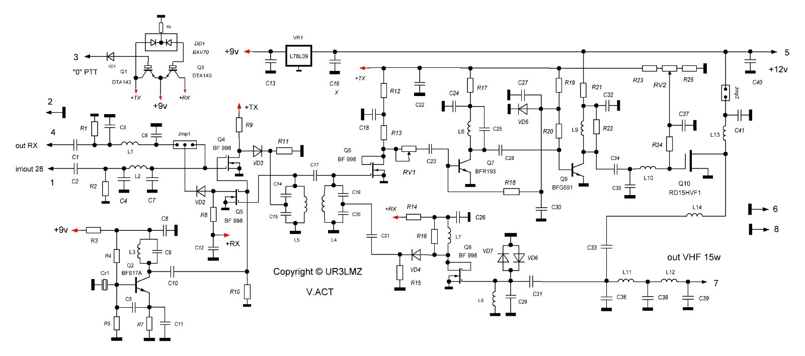 144 MHz to 28 MHz Transverter board ham radio VHF UHF 12W 2m converter - Image 3