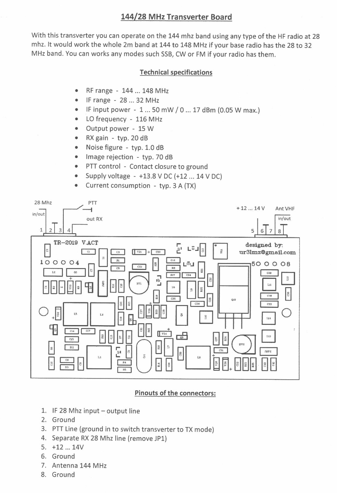 144 MHz to 28 MHz Transverter board ham radio VHF UHF 12W 2m converter - Image 4