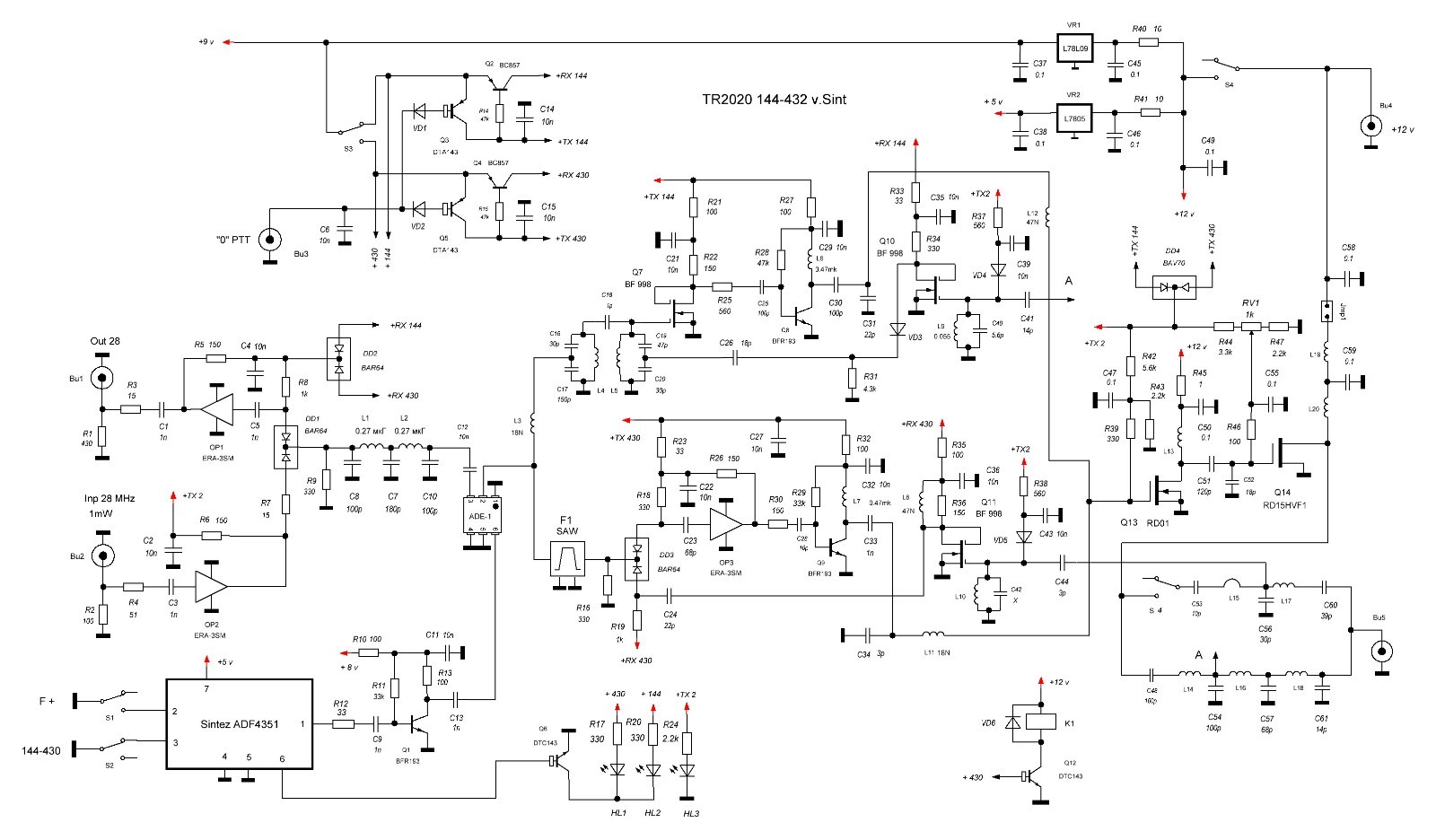144/432mhz to 28mhz for FLEX RADIO Highly Stable Transverter HD VHF UHF 12W - Image 3