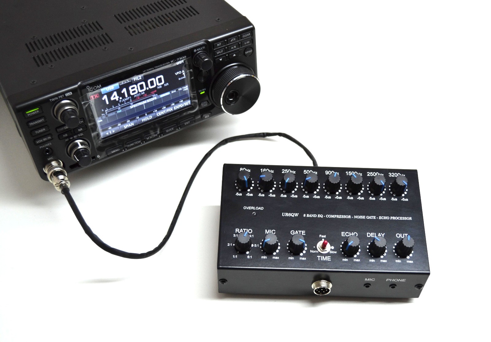 EQ for IC-7300 8 Band Sound Compressor Equalizer with NOISE GATE to ICOM IC7300 - Image 2